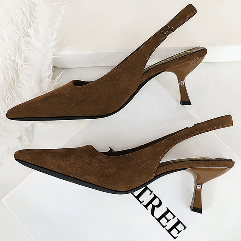 Shoe Tree - 빅트리 슈즈 키튼힐 6cm 스웨이드 여성