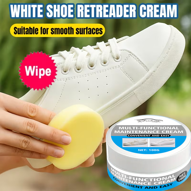 Leather Shoe Polish - 스폰지가 포함된 신발 미백 광택 크림: