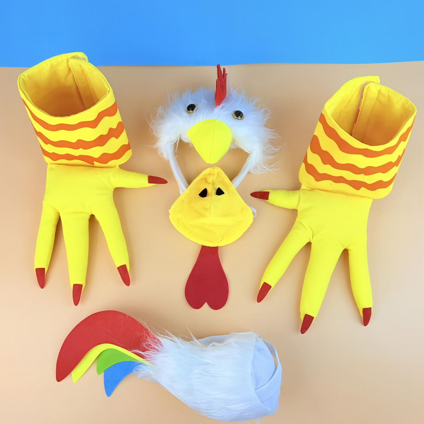 수탉 의상 액세서리: 수탉 빗 모양 헤어밴드, 닭 꼬리 - Shoe Brush 리뷰 및 가격