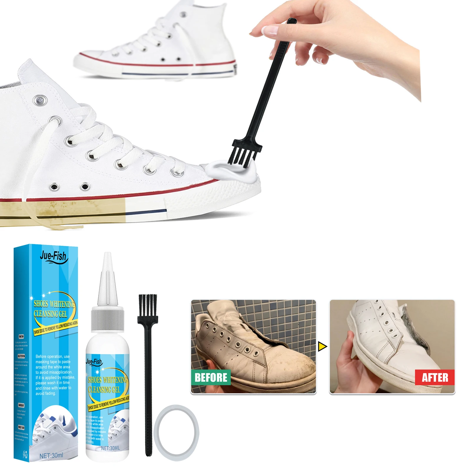 흰색 신발 청소 젤 얼룩 먼지 제거제, 신발 세척 운동 - Sneaker Care Spray 리뷰 및 가격