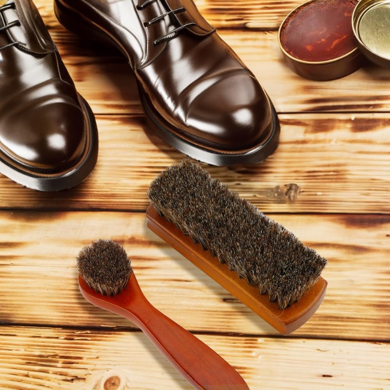 새로운! 고품질 2개입 말털 브러시, 가죽 신발 부츠  - Shoe Cleaning Brush 리뷰 및 가격