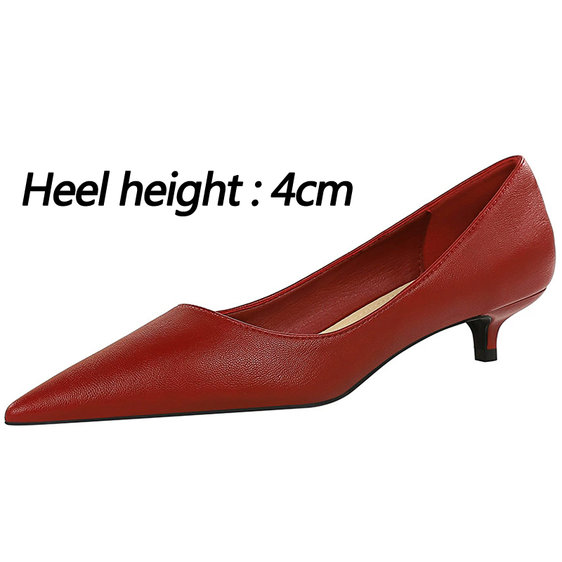 패션 포인티드 토 미들힐 슈즈 4cm 스틸레토 직장 여 - Shoe Tree 리뷰 및 가격
